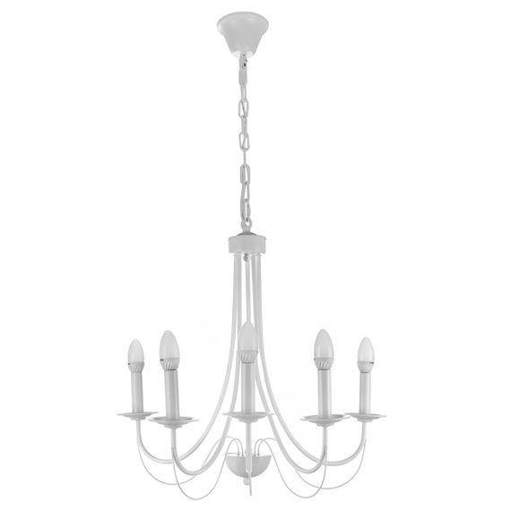 Люстра подвесная свеча E14 40W WH (BKL-590S/5)