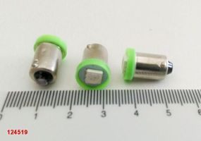 Лампа світлодіод з/ц 12V T4W BA9s 1SMD зелена