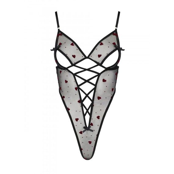 Еротичний боді з малюнком Passion LOVELIA BODY S/M, black | Зображення 4