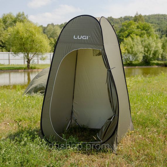 Намет душ-туалет для кемпінгу автомат 120×120×190 (см) тент для душу та туалету туристичний LU-015DGR Хакі | Зображення 1