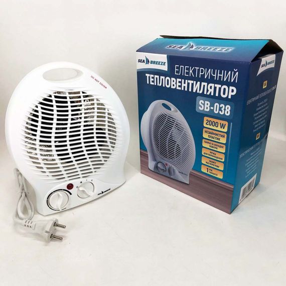 Тепловентилятор ветродуйка SeaBreeze SB-038, побутовий тепловентилятор, тепловентилятор для дому | Зображення 2