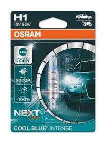 Лампа H1 OSRAM 64150CBN-BLI 12V 55W P14.5s COOL BLUE INTENSE NEXT GEN +100% заміна 64150CBI-01B