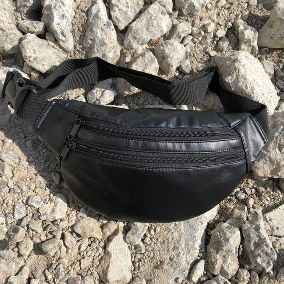 Бананка чоловіча поясна бананка, Чоловіча бананка з відділеннями Шкіряна сумка на груди ZB-41 | Зображення 2