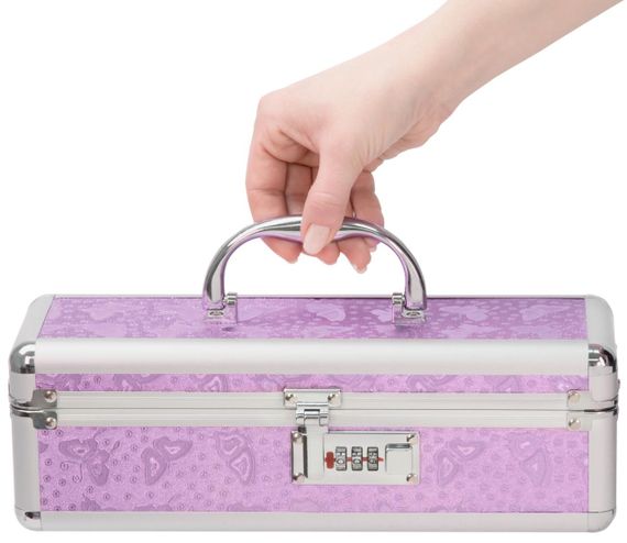 Кейс для зберігання секс-іграшок BMS Factory - The Toy Chest Lokable Vibrator Case Purple з кодовим sexstyle | Зображення 3