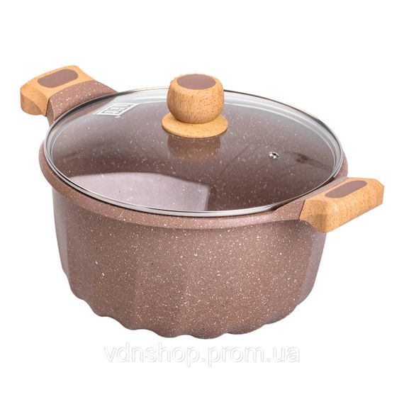 Алюмінієва каструля (8 л), Ø28 см, з кришкою, з антипригарним покриттям MGC HP-4-434CO | Зображення 3