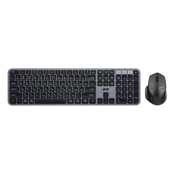 Комплект 2E MK440 Wireless/Bluetooth UA Black/Grey (2E-MK440WBGR_UA) | Зображення 4