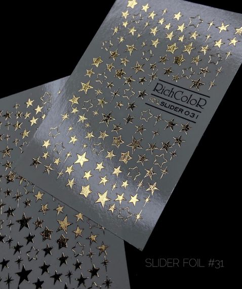 Фольгований слайдер RichColor 031 на водяній основі (6.5x9.5см) | Зображення 4