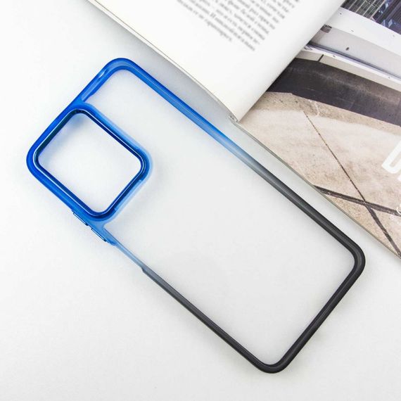 Чехол TPU+PC Fresh sip series для Xiaomi Redmi Note 12 4G Черный / Синий | Зображення 1