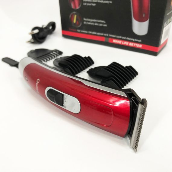 Машинка для стрижки волосся Gemei GM-6046, Машинка для стрижки волосся та гоління. Колір: червоний | Зображення 8