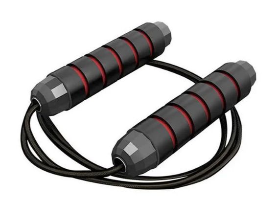 Скакалка швидкісна PowerPlay 4210 Power Weighted Jump Rope Чорна 2,7 м (PP_4210_Black/Red) | Зображення 3