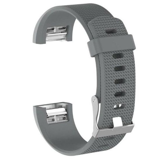 Силиконовый ремешок для фитнес браслета Fitbit Charge 2 - Grey L | Зображення 2