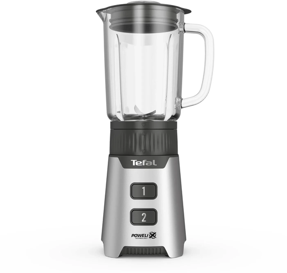 Блендер Tefal  стаціонарний Minimix Glass 400Вт, чаша-700мл, ємність для смузі to go, скло, сірий (BL16GE30) | Зображення 1
