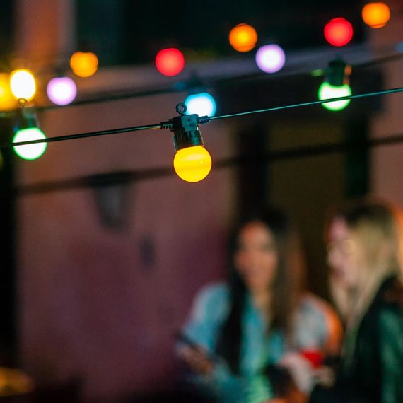 Гірлянда Smart LED Twinkly Festoon RGB 20, G45, Gen II, IP44, 10м, кабель чорний (TWF020STP-BEU) | Зображення 5