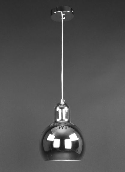 Люстра підвісна на 1 лампочку 27609 Хром 30-200х20х20 см.