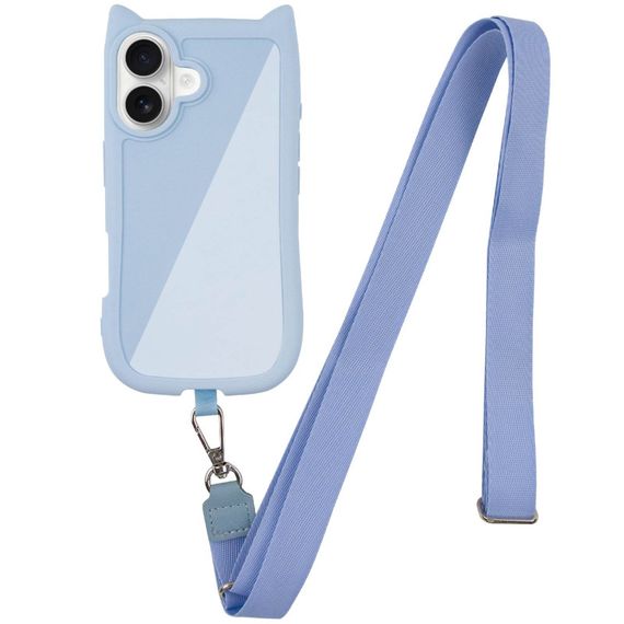 Чохол TPU GETMAN Cat with straps для Apple iPhone 16 Plus (6.7") Blue | Зображення 1