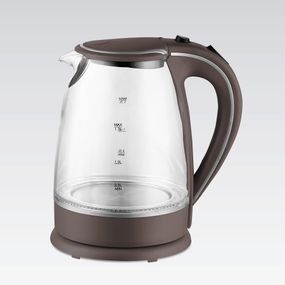 Електрочайник скляний Maestro MR-064-BROWN, 1.7 л, 2000 Вт, з підсвіткою