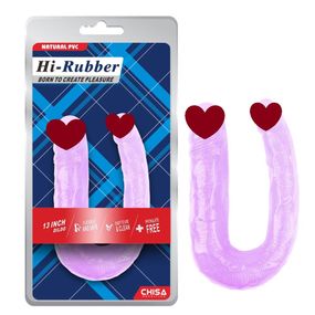 Фалоімітатор подвійний Chisa Hi-Rubber 13 Inch Dildo, фіолетовий Sex Aura
