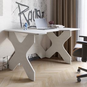 Комп&#039;ютерний стіл LION Донат 120х90х74,5 см Бетон style (LION-041703)