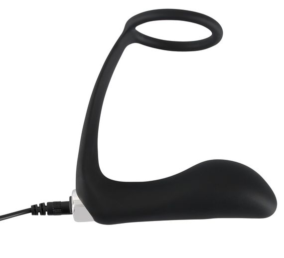 Вібростимулятор простати з ерекційним кільцем Black Velvets Vibrating Ring & Plug, чорний | Зображення 8