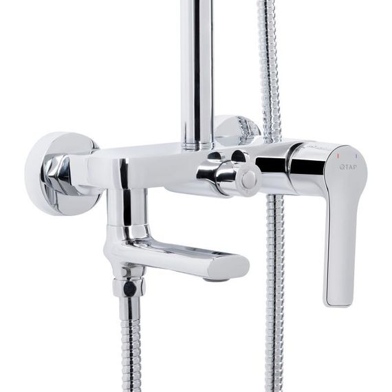 Душова система універсальна Qtap Taurus на три споживача (з виливом) QTTAU111CRM45665 Chrome | Зображення 2