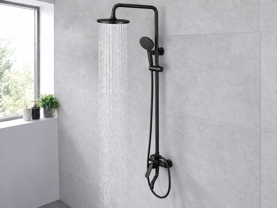Душова система AIM в комплекті чорний матовий DG01242 (matte black) | Зображення 1