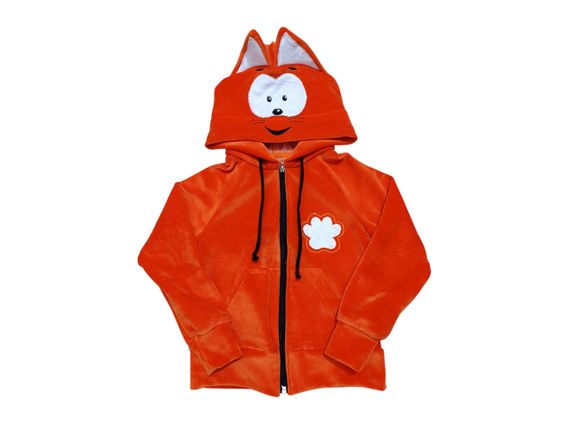 Худі Толстовка дитяча велюрова помаранчевий кошеня КОТЕ 104 | Зображення 2