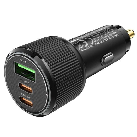 АЗП Hoco NZ17 High Power 45W (1USB-A/2C) Black | Зображення 3