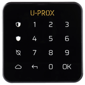 U-Prox Keypad G1 Black Бездротова сенсорна клавіатура для однієї групи - Управління охороною