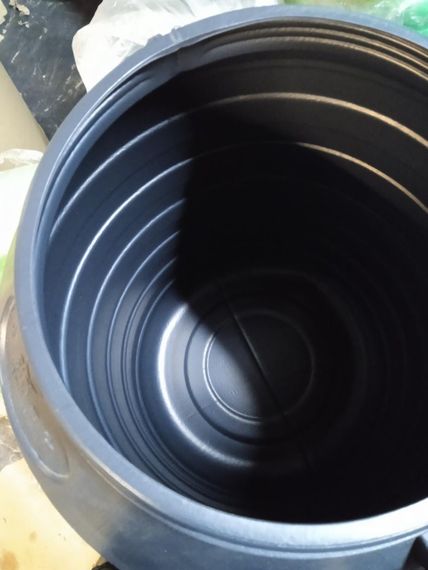 Бочка  технічна 60 л чорна низька бідон  широка горловина ємність для води | Зображення 1