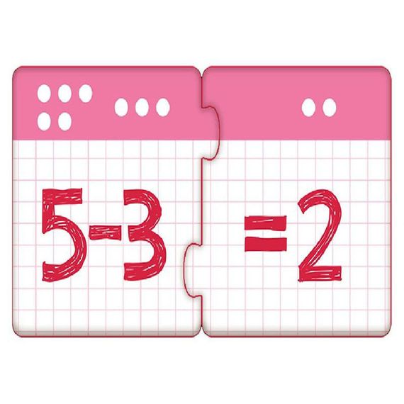 Дитячі пазли-половинки "Додавання і віднімання в межах 10" 1214012 укр. мовою | Зображення 1