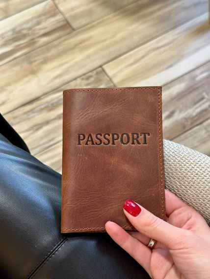 Шкіряна обкладинка для паспорта з написом 1940 | Зображення 4