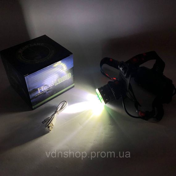 Ліхтар на голову акумуляторний світлодіодний потужний SH-T808-2XPE-20SMD-white/red YK-20 | Зображення 6