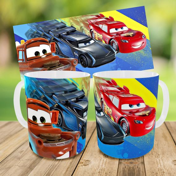 Набор: детская сумка-бананка+кружка Тачки Молния Маквин 32х15см,бананка для мальчика через плечо (00982) | Зображення 2