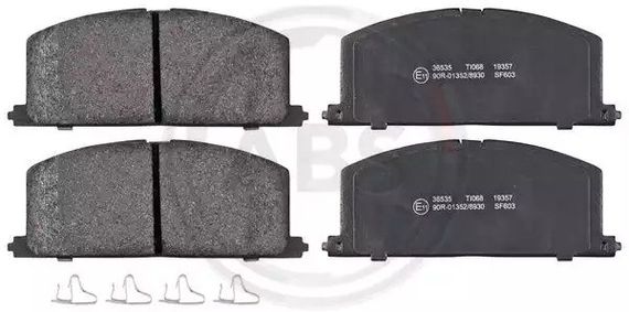 Колодки передні гальмівні Camry/Carina/Celica/Corolla/Tercel (83-02), ABS (36535) | Зображення 2