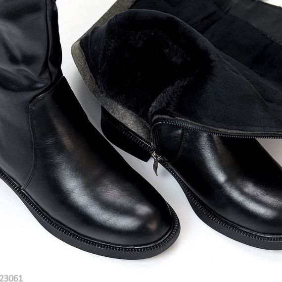 Повсякденні високі чорні чоботи єврозима низький хід | Зображення 8