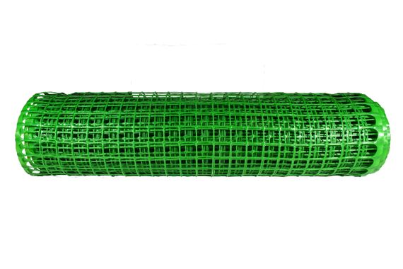 Сітка 45*45 1.0х20 м  пластикова Клевер (зелена) квадрат із запаяним краєм | Зображення 3