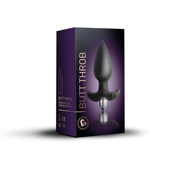 Анальна вібропробка Rocks Off Butt Throb Black | Зображення 1