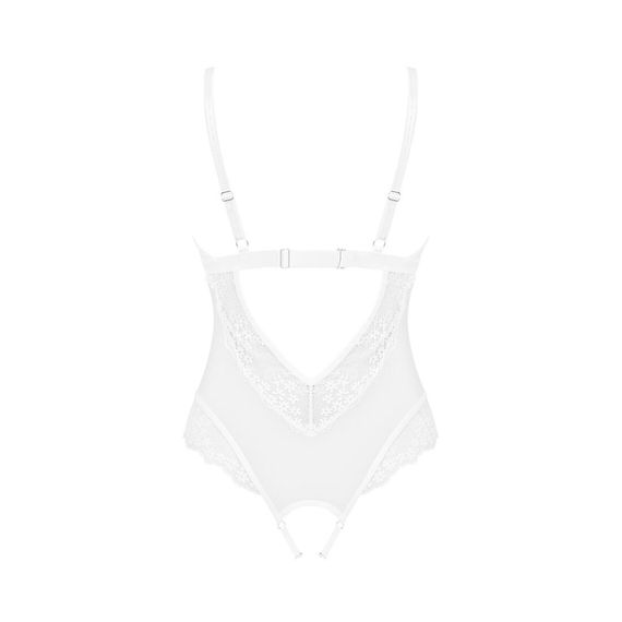 Эротическое полупрозрачное боди Obsessive Heavenlly crotchless teddy XL/2XL, с доступом | Зображення 3