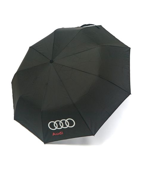 Парасолька чоловіча 02J автомат на 9 спиць з логотипом Audi Чорний