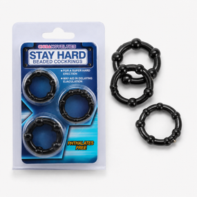 Набір 3 ерекційних кільця Stay Hard / Набір силіконових ерекційних кілець