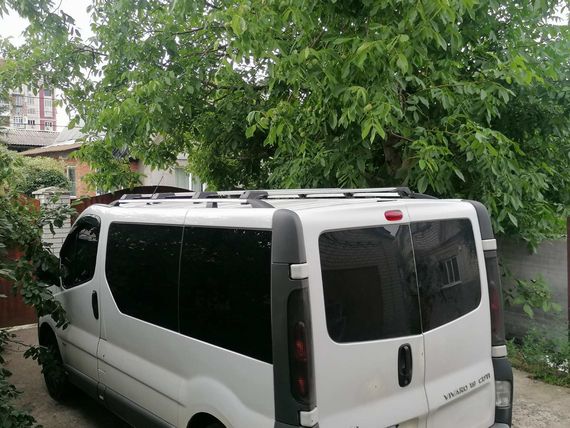 Перемички на рейлінги без ключа (2 шт) Чорний для Renault Trafic 2001-2015 рр | Зображення 3