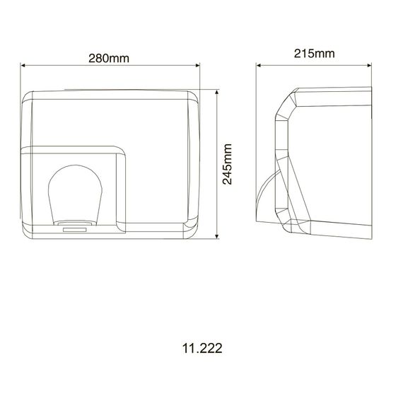 Сушарка для рук HOTEC 11.222 Stainless Steel | Зображення 1