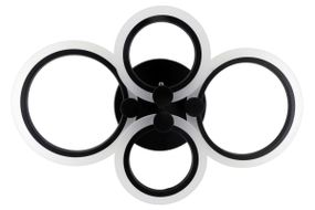 Люстра світлодіодна стельова LED світильник для квартири на стелю лед з пультом 25606 Чорний 10х39х61 см.