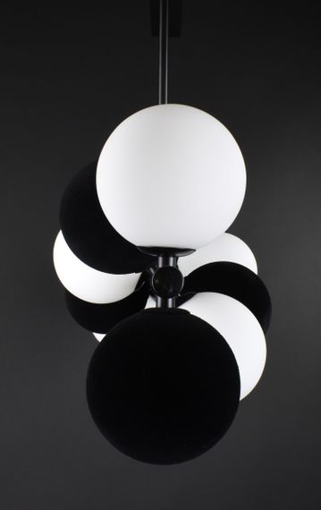 Люстра стельова на 11 лампочок 27721 Чорний 35-65х23х120 см. | Зображення 7