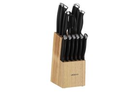 Набор ножей Ardesto Gemini Gourmet 14 пр., нерж.сталь, пластик, каучуковый блок (AR2114SW)