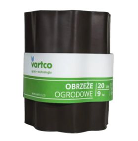 Бордюрна стрічка VARTCO 9 м х 20 см коричневий БОРЛ0006