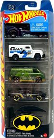 Набор из 5-ти машинок Хот Вилс Бэтмен Оригинал Hot Wheels Batman Бэтмобиль, Бэтсамолет