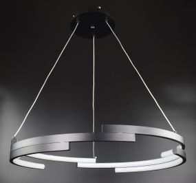 Люстра світлодіодна підвісна LED світильник для квартири на стелю лед 26905 Чорний 30-150х56х56 см.