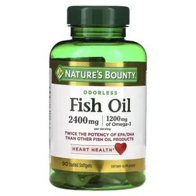 Жирные кислоты Nature's Bounty Рыбий жир, 2400 мг, Odorless Fish Oil, 90 гелевых капсул (NRT-17130)