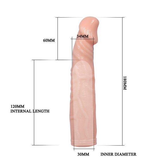 Удлиняющая насадка с вибрацией DEEP LOVE BI-026206-1 Sex Aura | Зображення 6